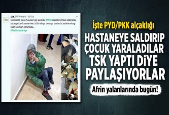 PYD/PKK kendi yaptığı saldırıyı TSK'ya mal etmek istedi.
