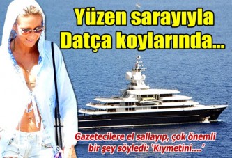 Rus milyarder yüzen sarayı ile Ege sahillerinde