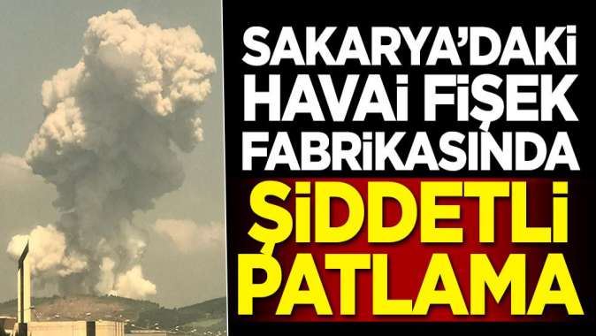 Sakaryada şiddetli patlama!