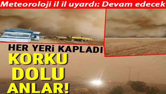 Şanlıurfa ve Mardinde korku dolu anlar! Kum fırtınası hayatı felç etti