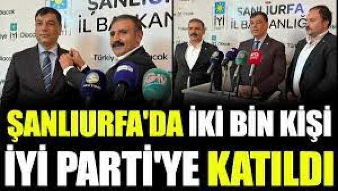 Şanlıurfada iki bin kişi İYİ Partiye katıldı