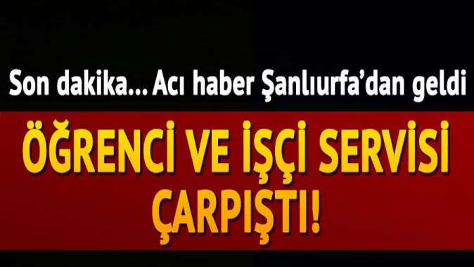 Şanlıurfada işçi servisi ve öğrenci servisi çarpıştı!