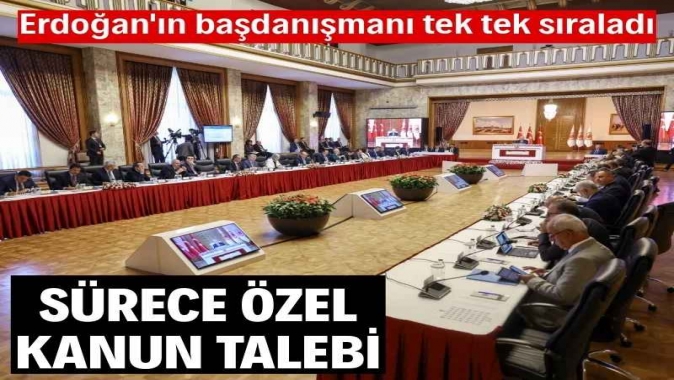 Saray'dan çözüm süreci için 'özel kanun' talebi