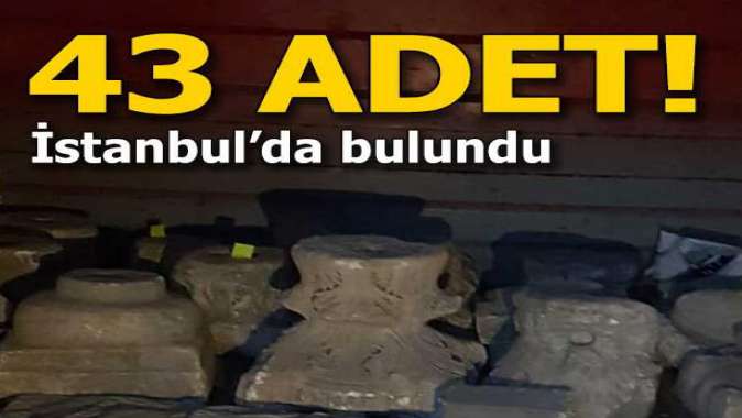 Sarıyerde operasyon! 43 tarihi eser ele geçirildi