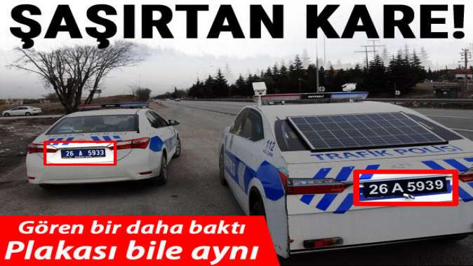 Şaşırtan kare! Gören bir daha baktı... Plakası bile aynı