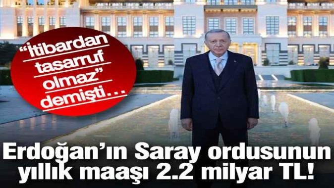 Sayıştay raporuna göre Saray'ın harcamaları yüzde 31 arttı!