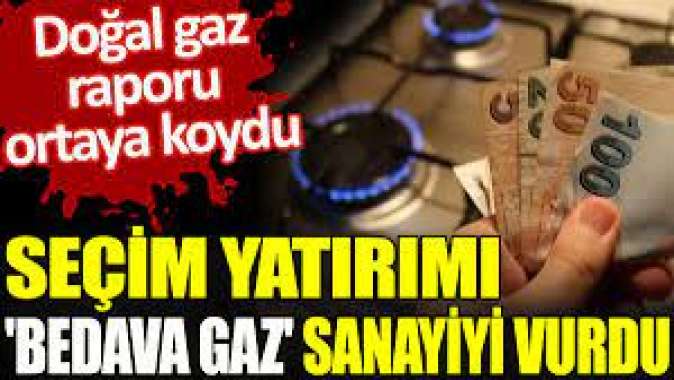 Seçim yatırımı bedava gaz sanayiyi vurdu