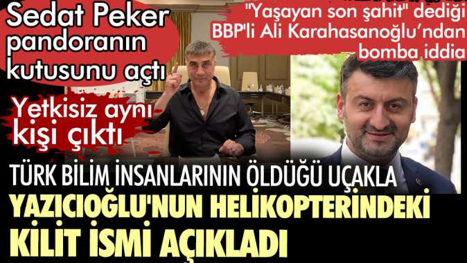 Sedat Peker pandoranın kutusunu açtı.