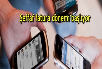 Şeffaf fatura dönemi başlıyor