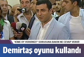 Selahattin Demirtaş oyunu Diyarbakır'da kullandı