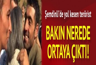 Şemdinli'de yol kesip BDP'lilerle kucaklaşan PKK'lı terörist Menbiç'te görüntülendi