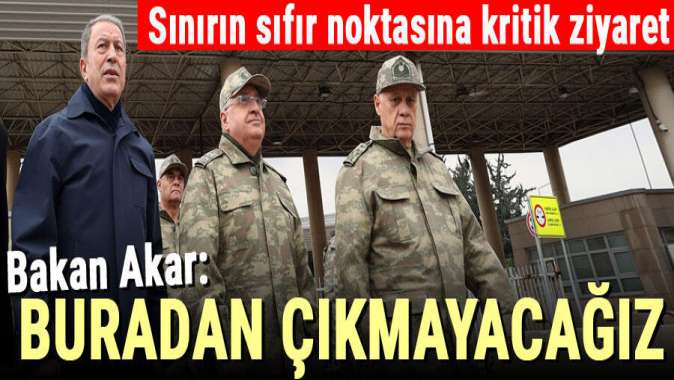 Sınırın sıfır noktasına kritik ziyaret