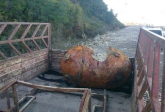 Sinop'ta 25o kilo ağırlığında denizaltı mayını bulundu