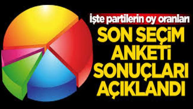 Son anket sonuçları açıklandı: İşte partilerin oy oranları!