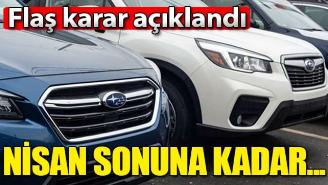 Subarudan flaş karar! Durdurdu