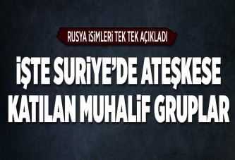 Suriye'de ateşkese katılan muhalif gruplar!.