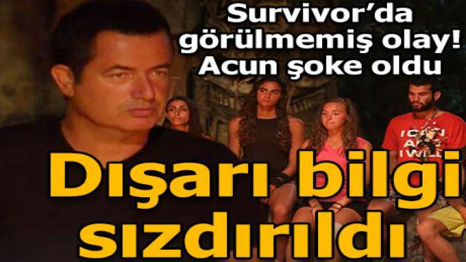 Survivorda eşi benzeri görülmemiş olay! Acun şoke oldu