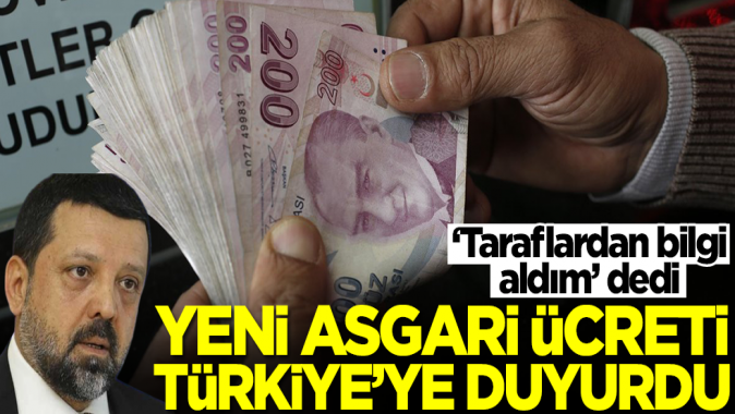 ‘Taraflardan bilgi aldım’ dedi! Melik Yiğitel yeni asgari ücreti Türkiyeye duyurdu