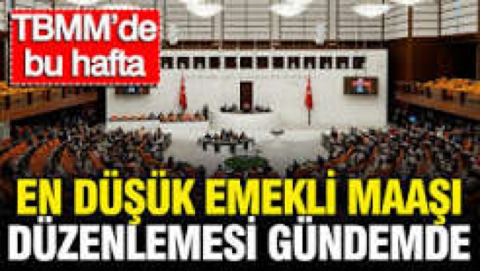 TBMM'de bu hafta: En düşük emekli maaşı düzenlemesinin görüşülmesi bekleniyor