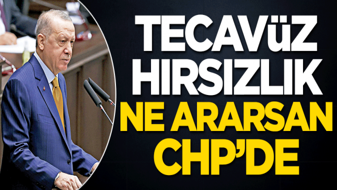 Tecavüz, hırsızlık ne ararsan CHP’de