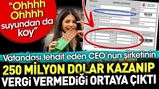 Tehditçi çikolata CEOsunun vergi vermediği ortaya çıktı