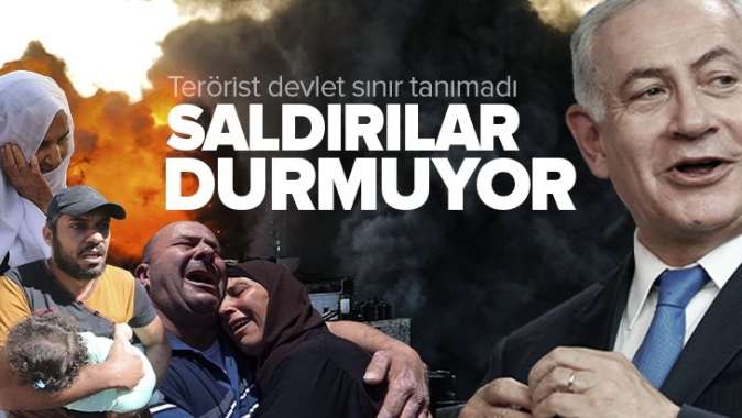 Terörist devlet İsrailin saldırıları durmuyor!.