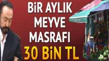 1 aylık meyve masrafı 30 bin TL
