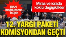 12. Yargı Paketi komisyondan geçti: IBAN mağdurlarına müjde... Miras ve icrada köklü değişiklikler