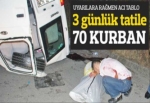 3 günlük tatile 70 kurban