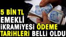 5 bin TL emekli ikramiyesi ödeme tarihleri belli oldu