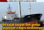 700 mülteci taşıyan Türk gemisi Yunanistan'ı alarma geçirdi