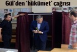 Abdullah Gül'den, 'hükümet' daveti
