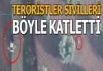 Afrin'de terör örgütü YPG/PKK'nın sivilleri katlettiği tuzaklama anları görüntülendi