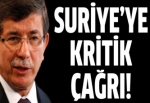 Ahmet Davutoğlu'ndan kritik Suriye açıklaması