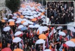 AK Parti seçim konvoyuna ilginç protesto