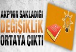 AK Parti'nin sakladığı değişiklik belli oldu