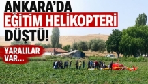 Ankara'da eğitim helikopteri düştü