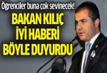 Bakan Suat Kılıç'tan yurtta kalan öğrencilere müjdeli haberler