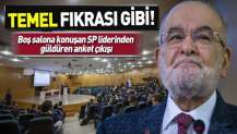 Boş salona konuşan Saadet Partisi Genel Başkanı Karamollaoğlu güldürdü: Anketlerde öne çıkıyoruz.