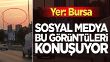 Bursa'da bulutlardaki el yazısı şekli görenleri şaşırtıyor