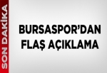 Bursaspor'dan 'Ertuğrul Sağlam' açıklaması