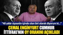 Cemal Enginyurt Cumhur İttifakı’nın oy oranını açıkladı