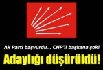 CHP'li başkanın adaylığı düşürüldü