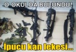 Çiğli'de derslikler arandı, silahlara el konuldu