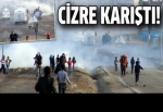 Cizre'de yol kapatan göstericilere polis müdahalesi