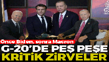 Cumhurbaşkanı Erdoğan'dan G20'de peş peşe kritik temaslar! Önce Biden sonra Macron ile görüştü