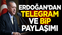 Cumhurbaşkanı Erdoğan'dan Telegram ve BİP paylaşımı