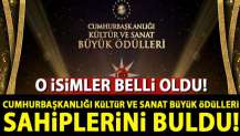 Cumhurbaşkanlığı Kültür ve Sanat Büyük Ödülleri sahiplerini buldu