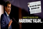 Cumhuriyet'ten Davutoğlu tekzibi