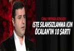 Demirtaş silah bırakmak için Öcalan'ın 10 şartını açıkladı